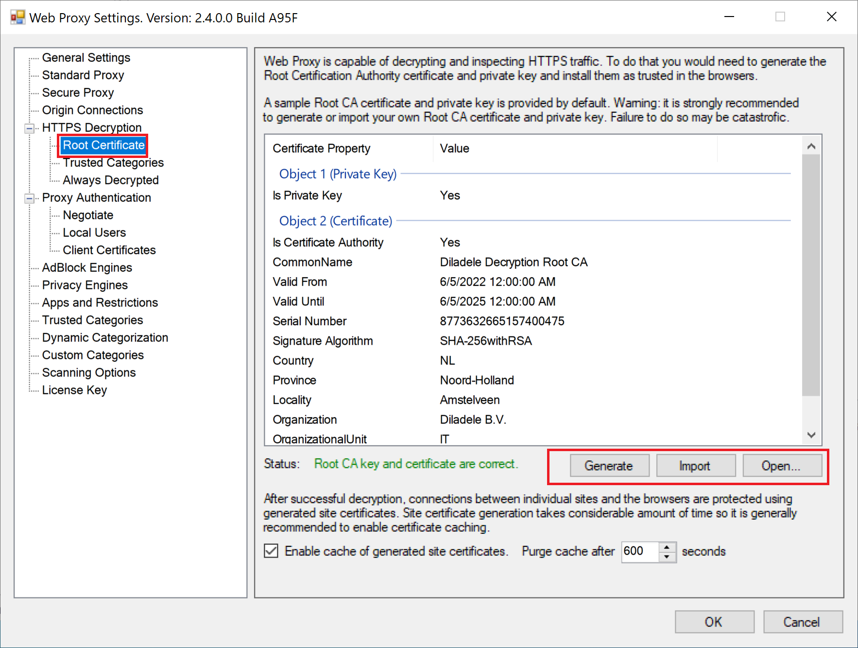 HTTPS Inspection Settings