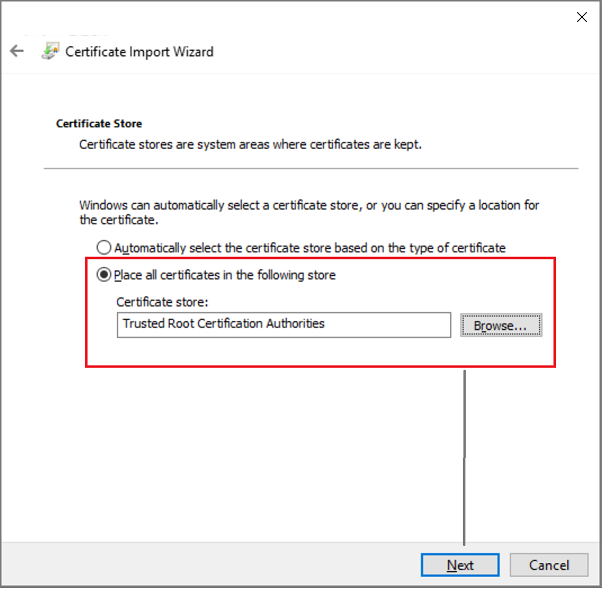 Manually Installing Root CA