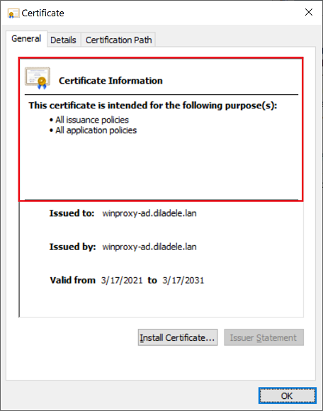 Manually Installing Root CA