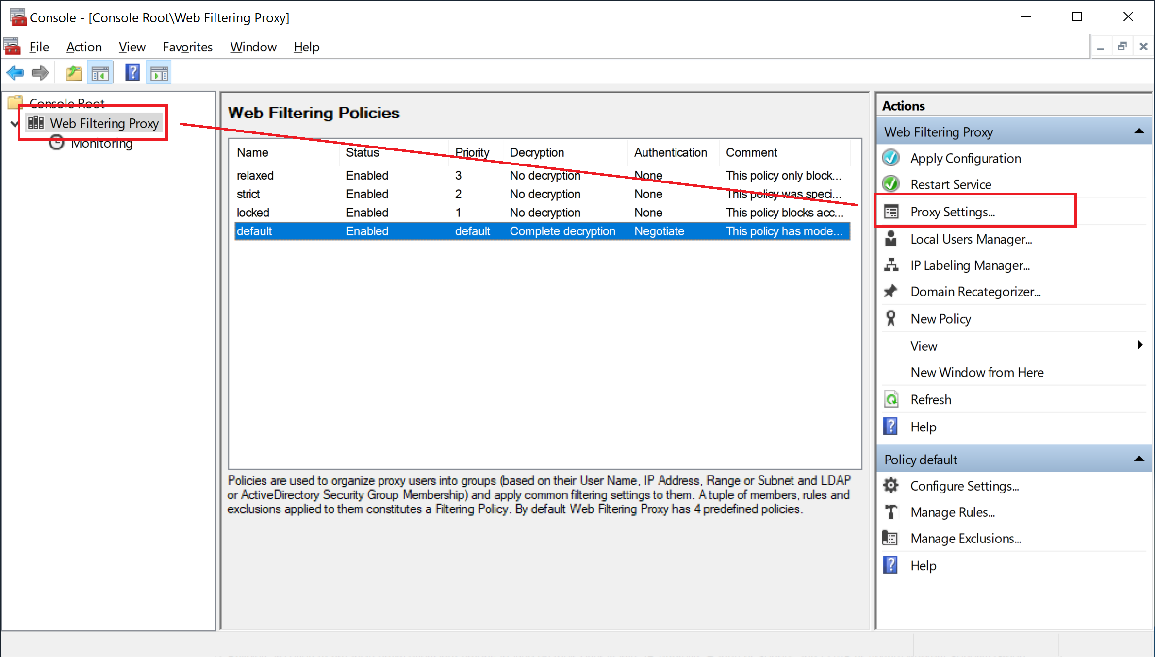 Proxy  Settings