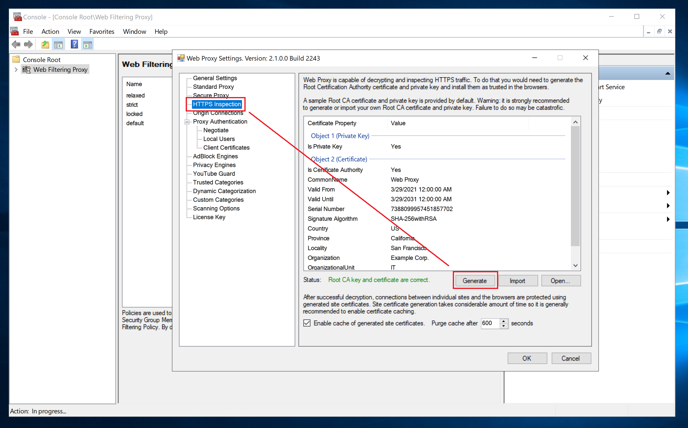 Generating Decryption Certificate