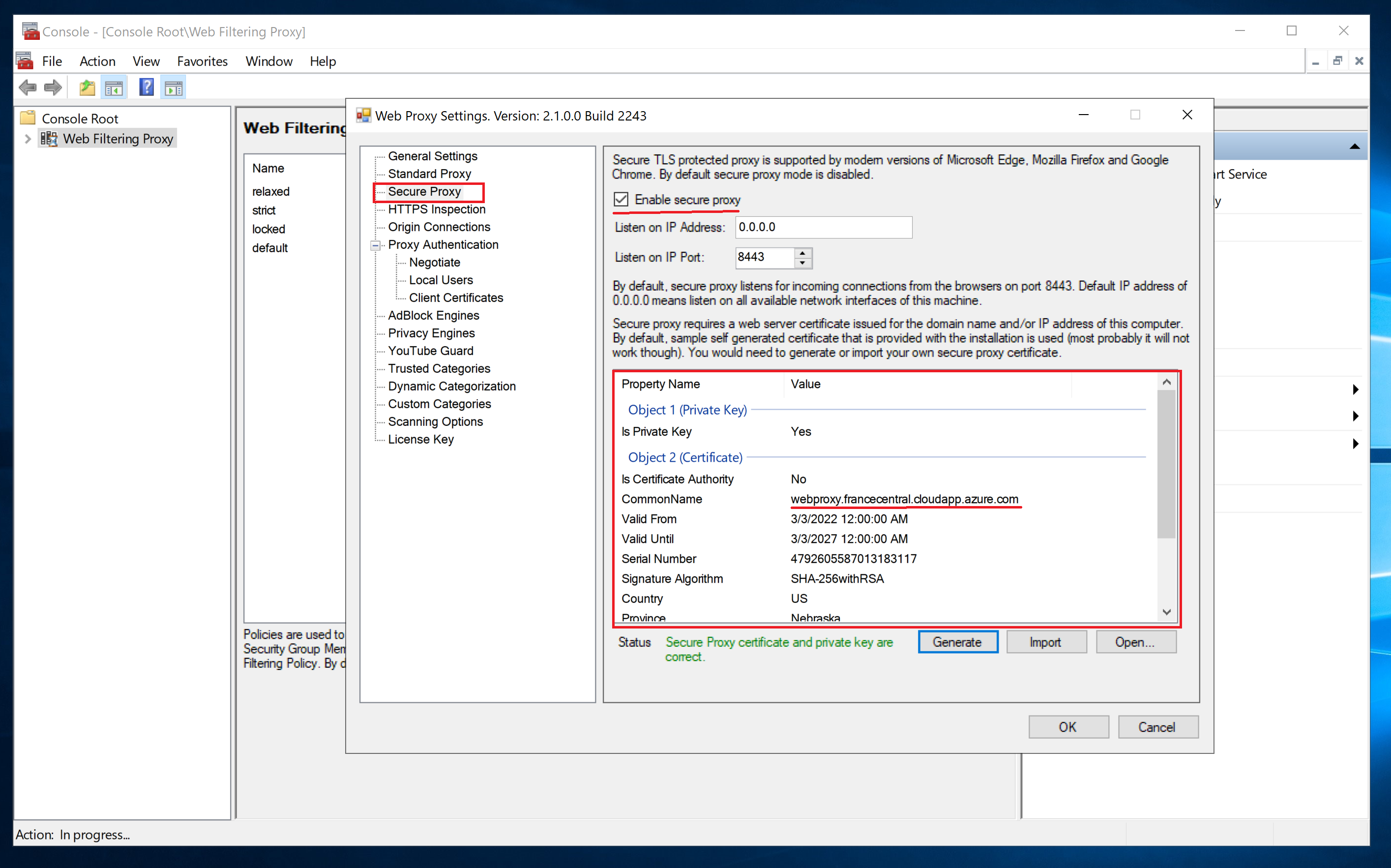 Generating Secure Proxy Certificate