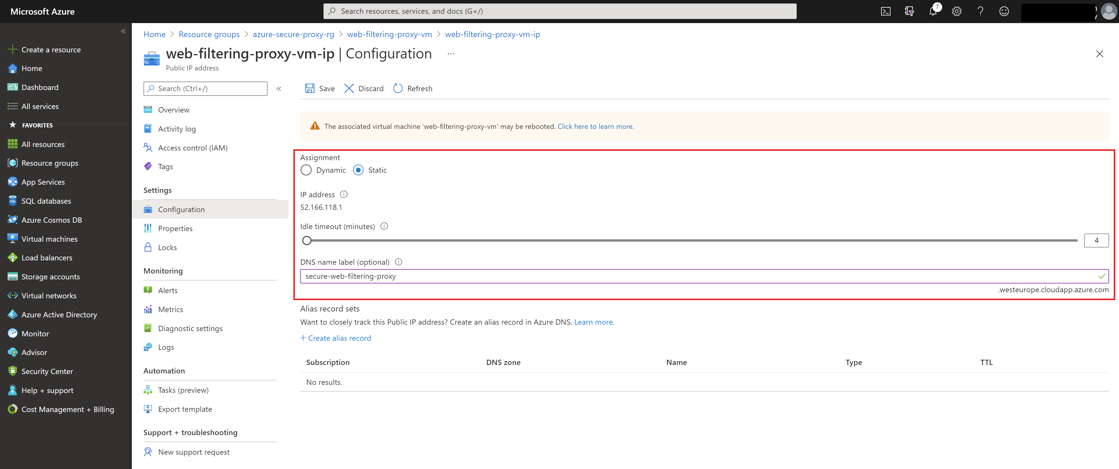 Static IP for the Secure Proxy