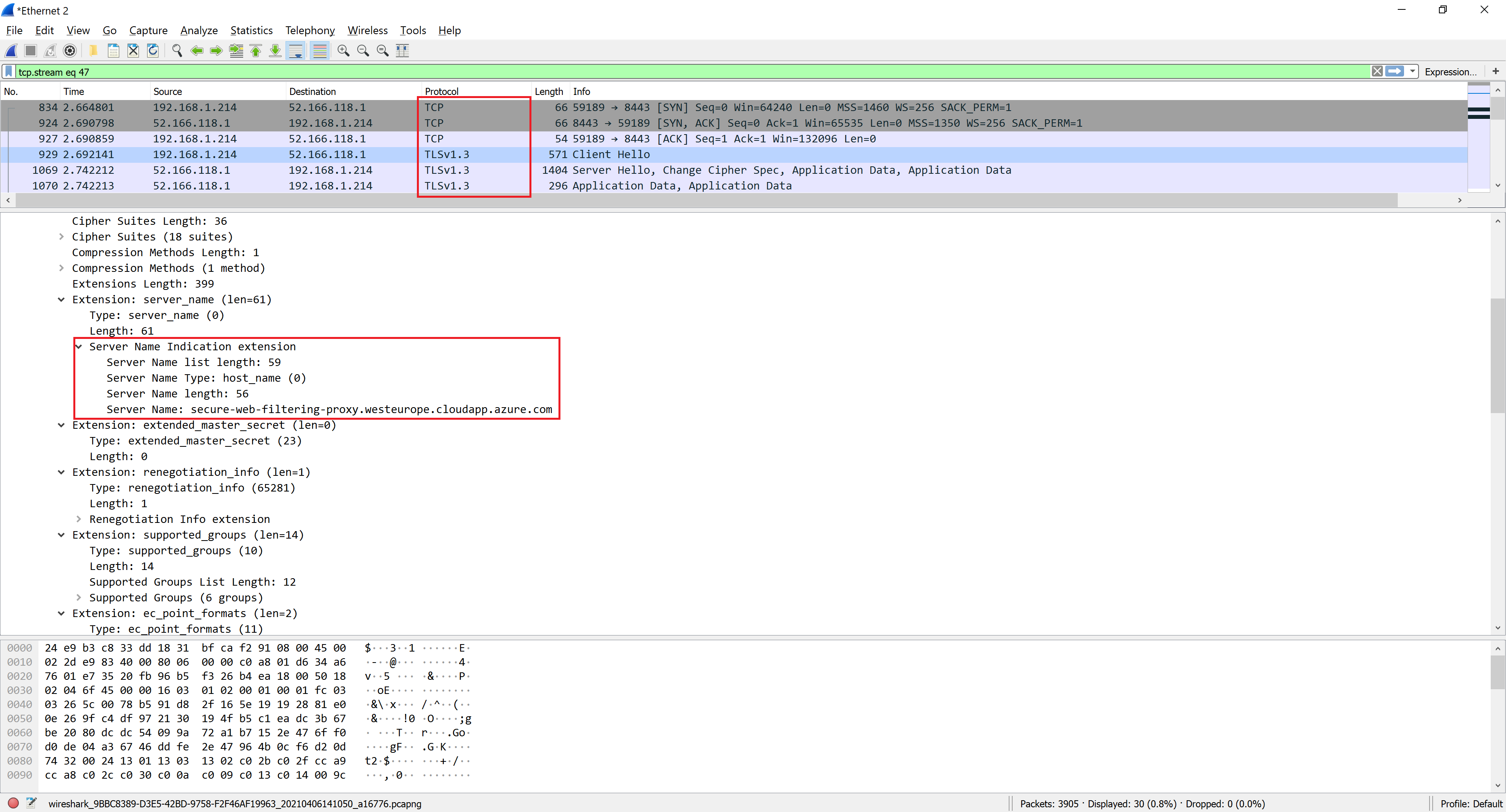 Wireshark Interception of Secure Web Proxy