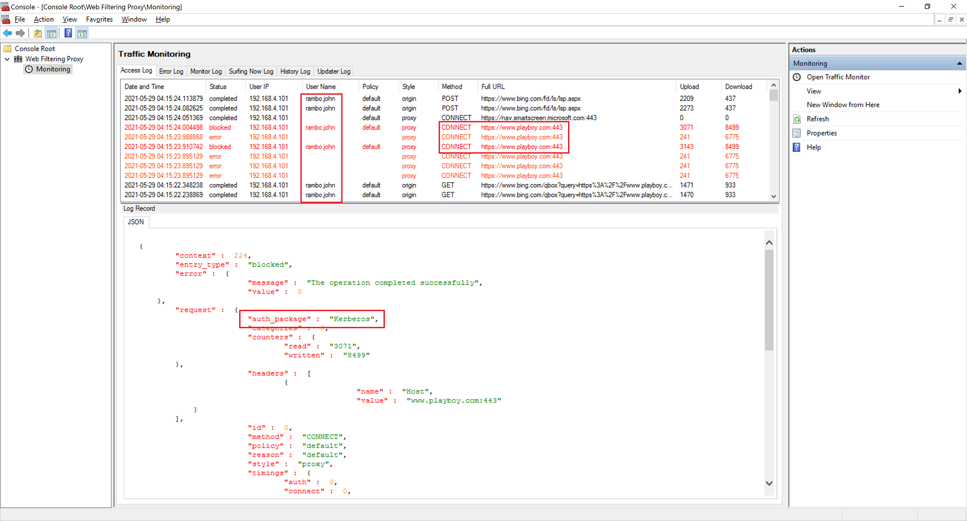 Monitor User Authenticated