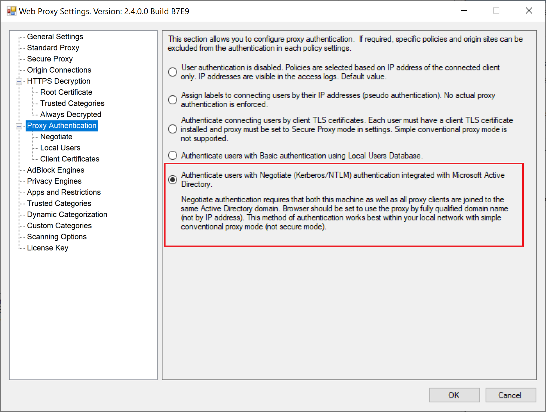 Enable Authentication in Policy