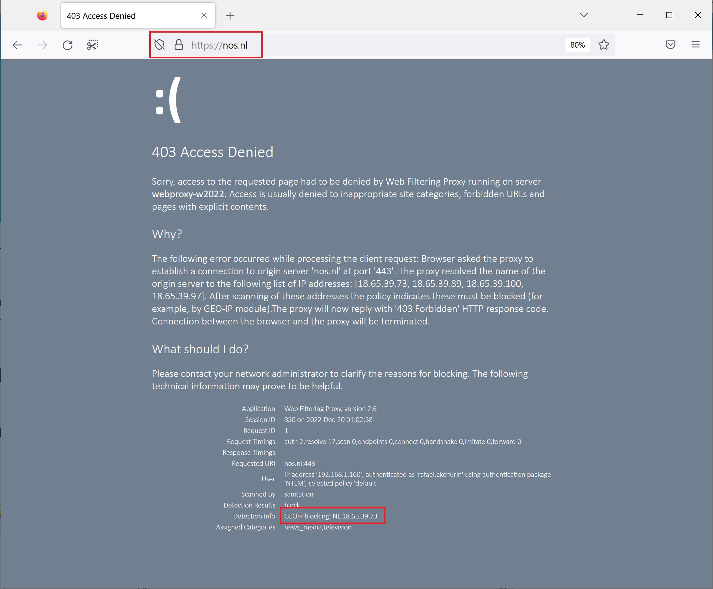 Geo-IP Blocked Access to IP in NL