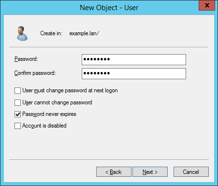 New User Password