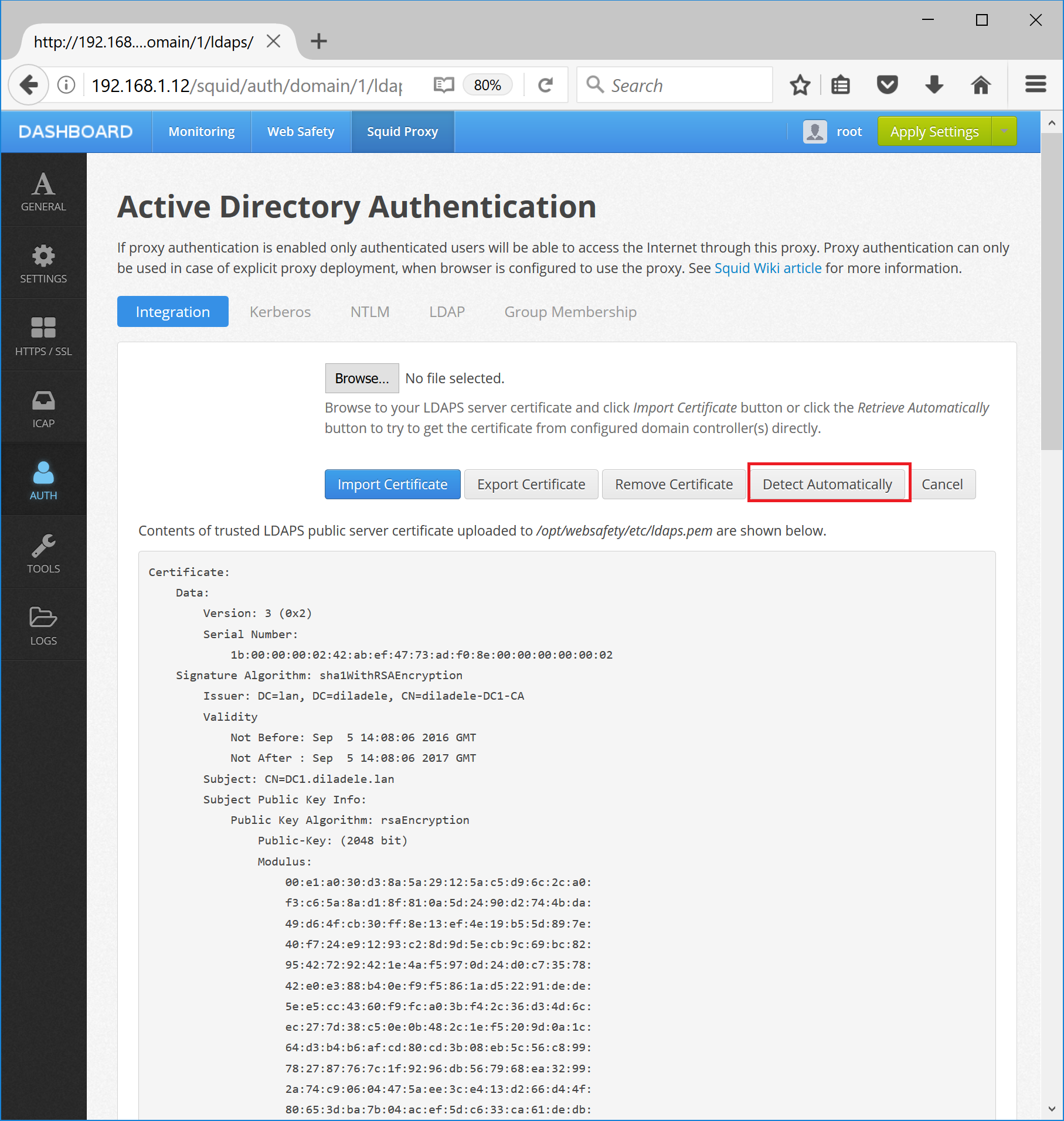 Detect LDAPS