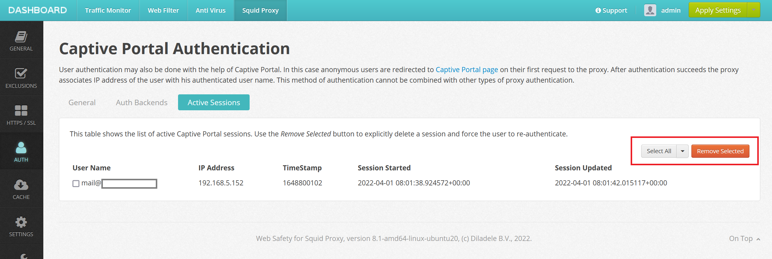 Captive Portal Sessions