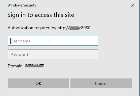 Authentication PopUp