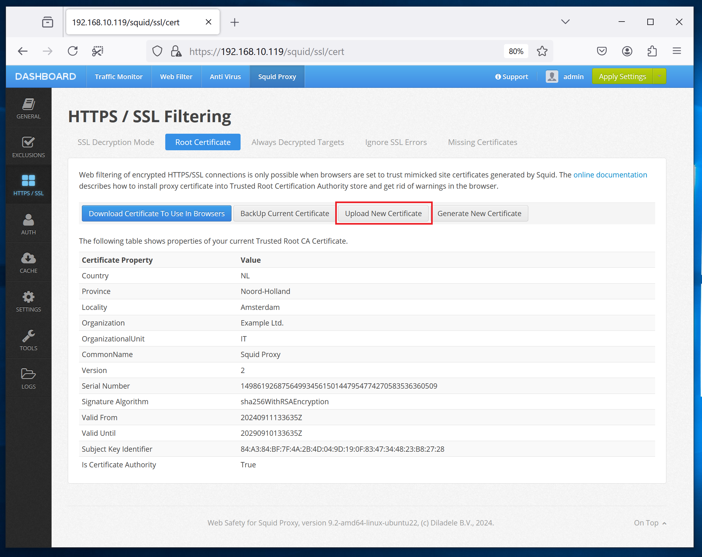 Import Root CA