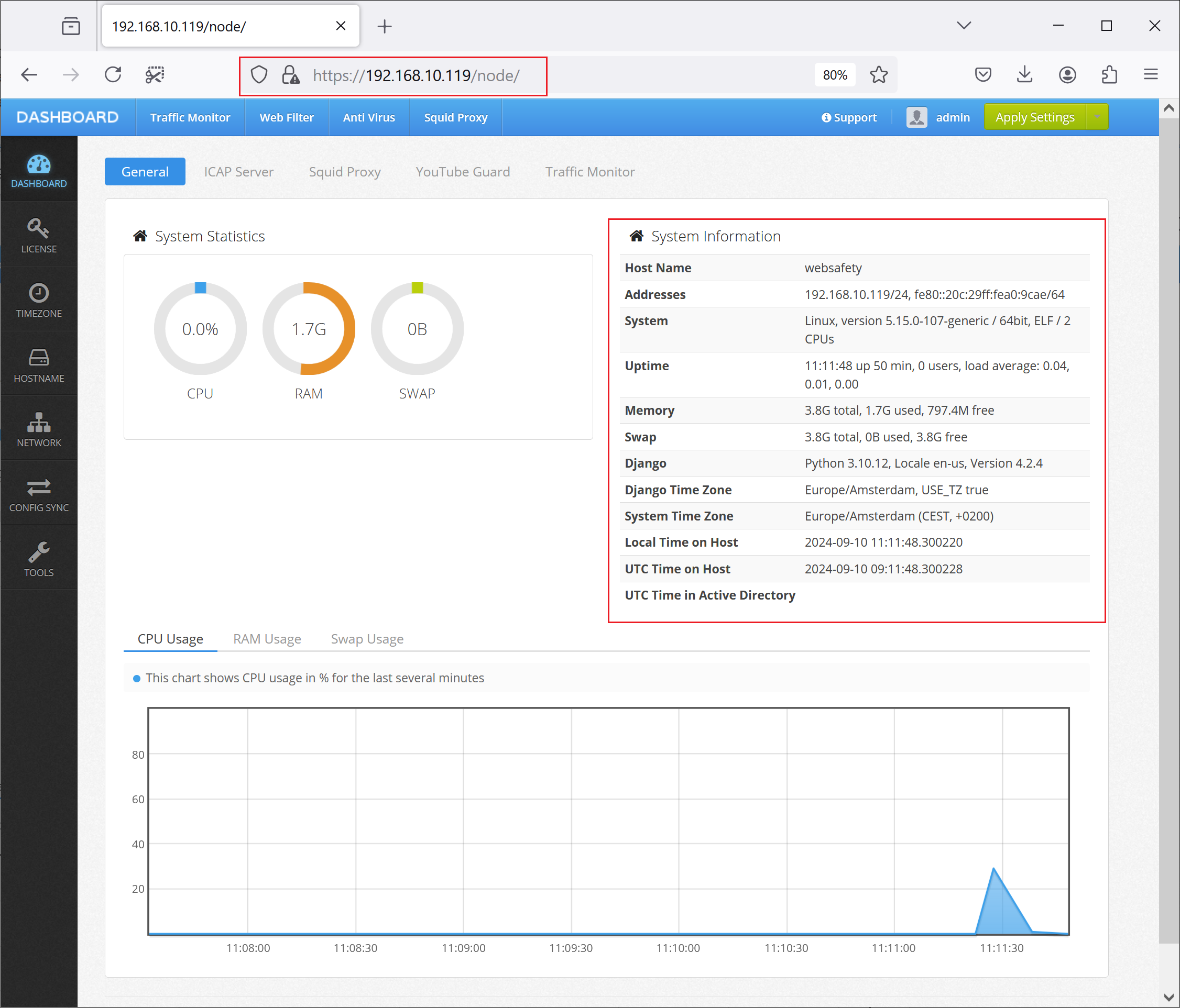 Web Safety Dashboard