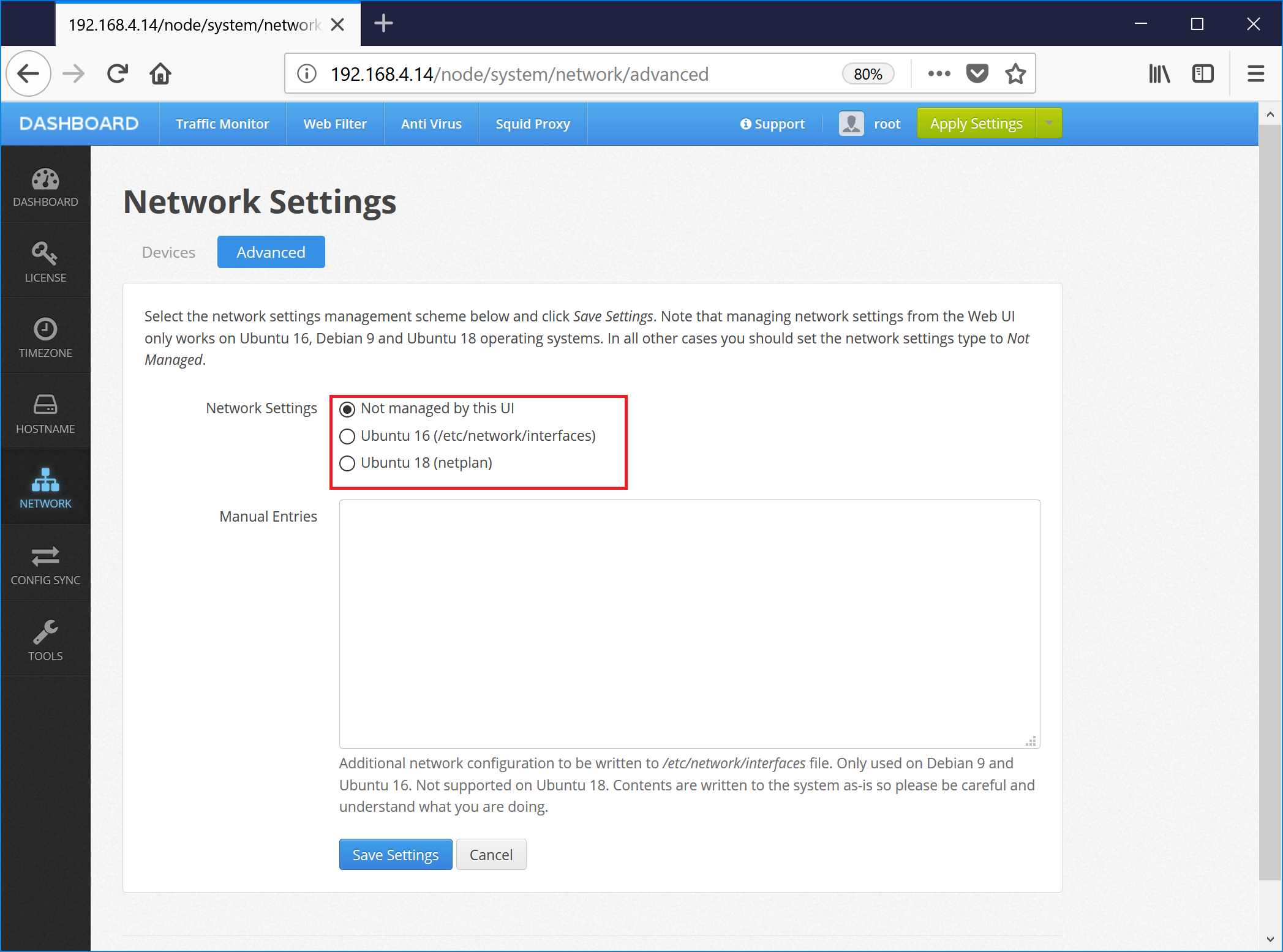 IP Not Managed