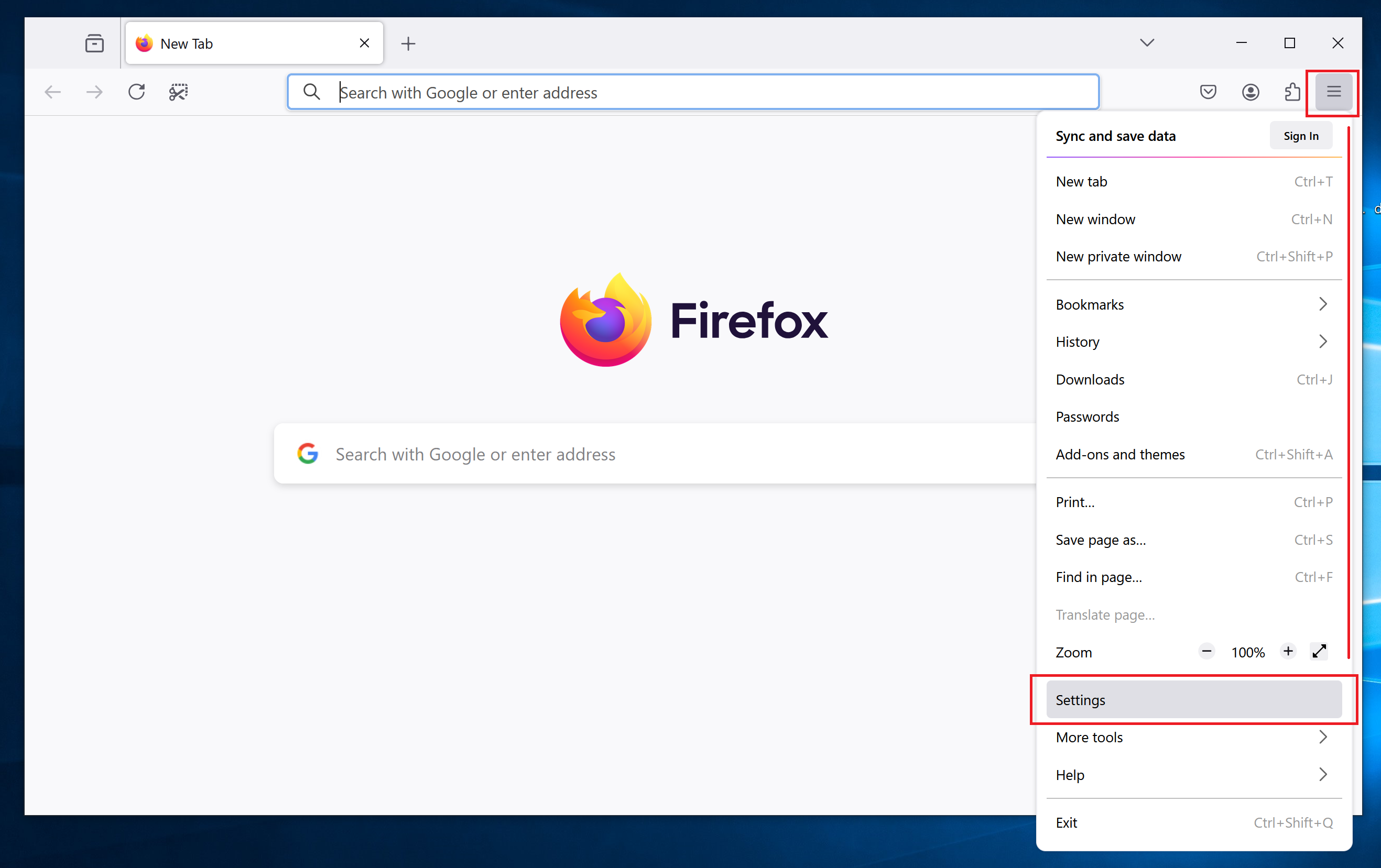 Proxy Firefox Step 1