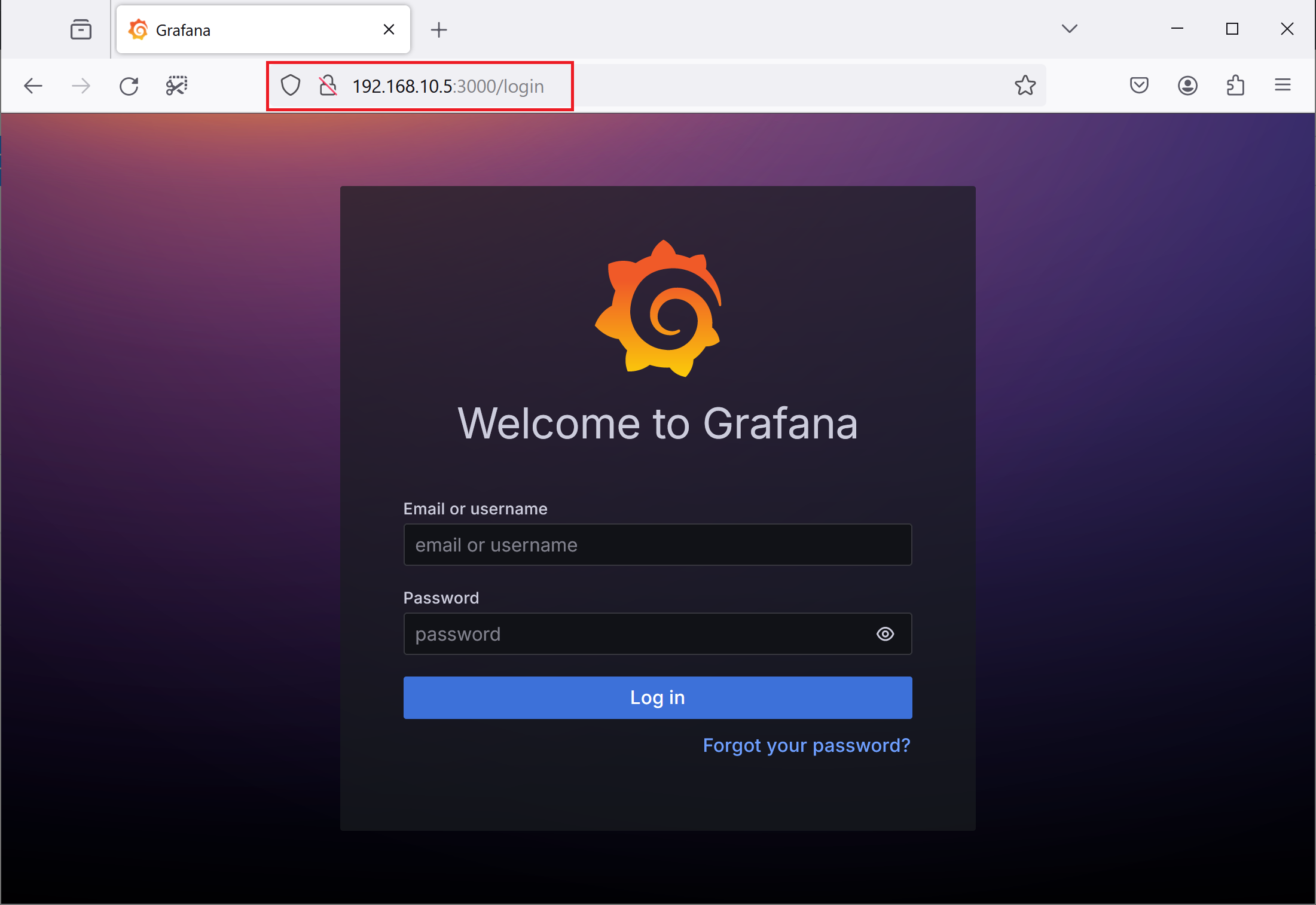 Grafana Welcome