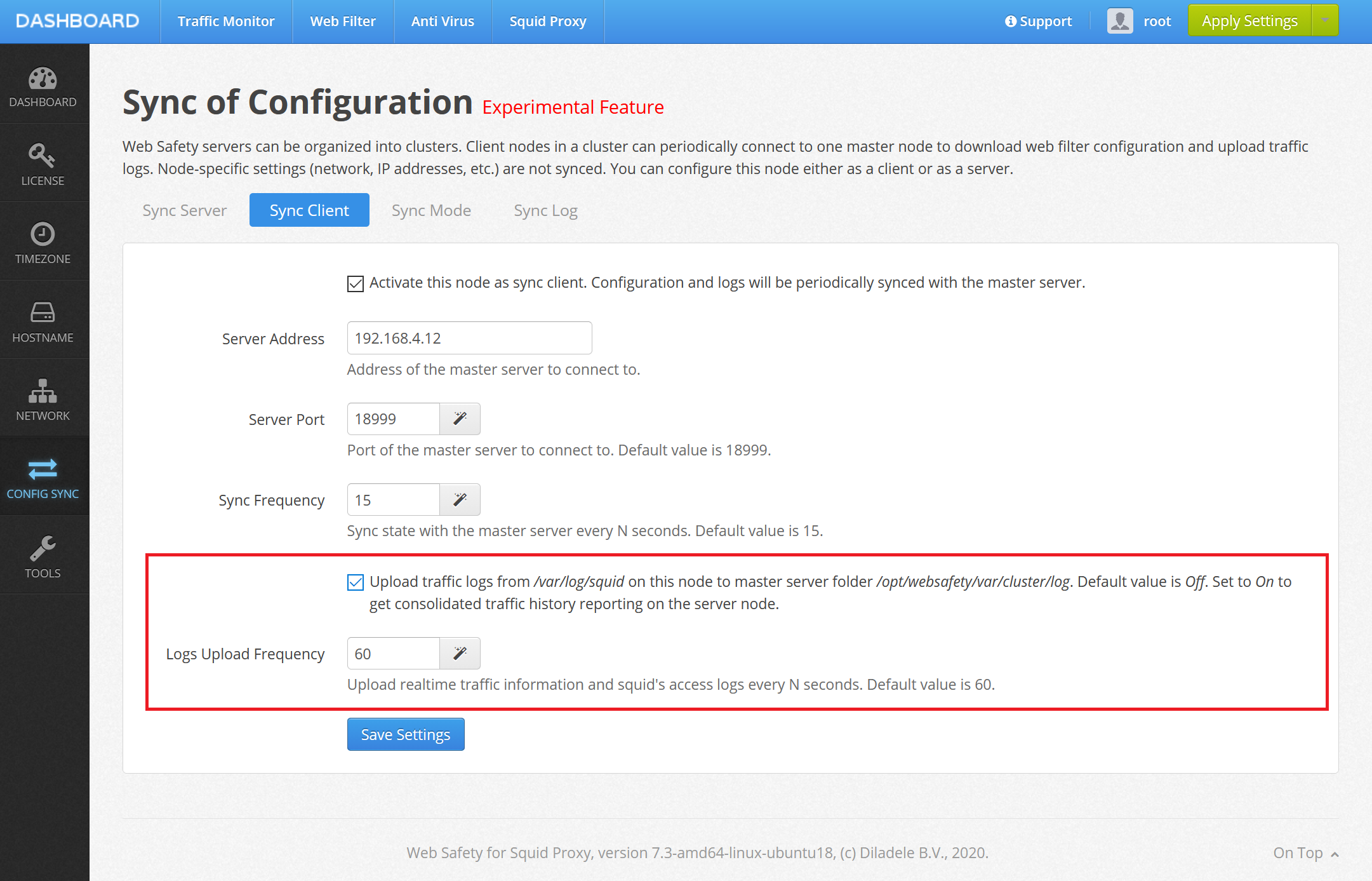 Cluster Log Sync