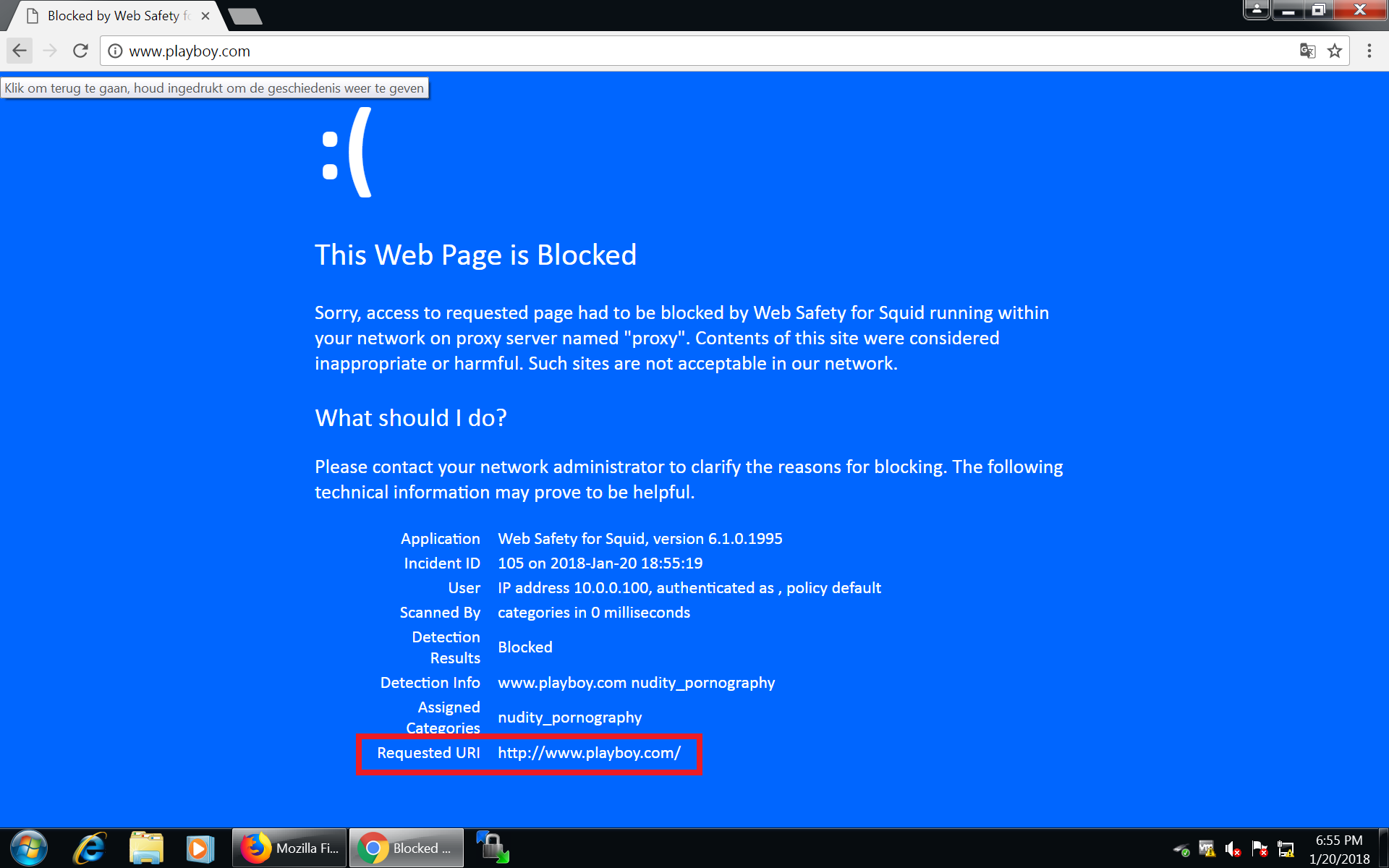 HTTP Filtered