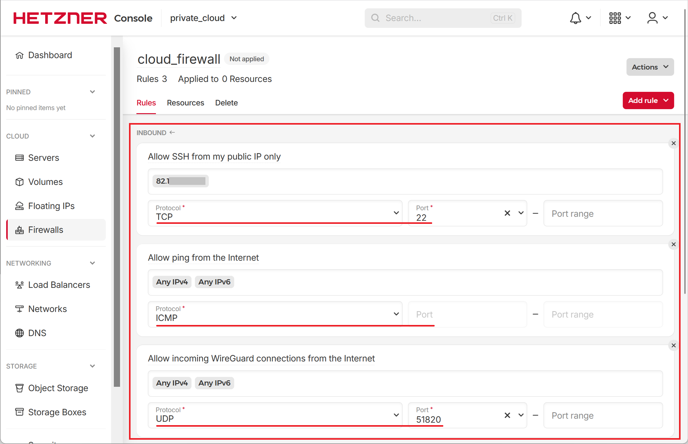 Create Cloud Firewall