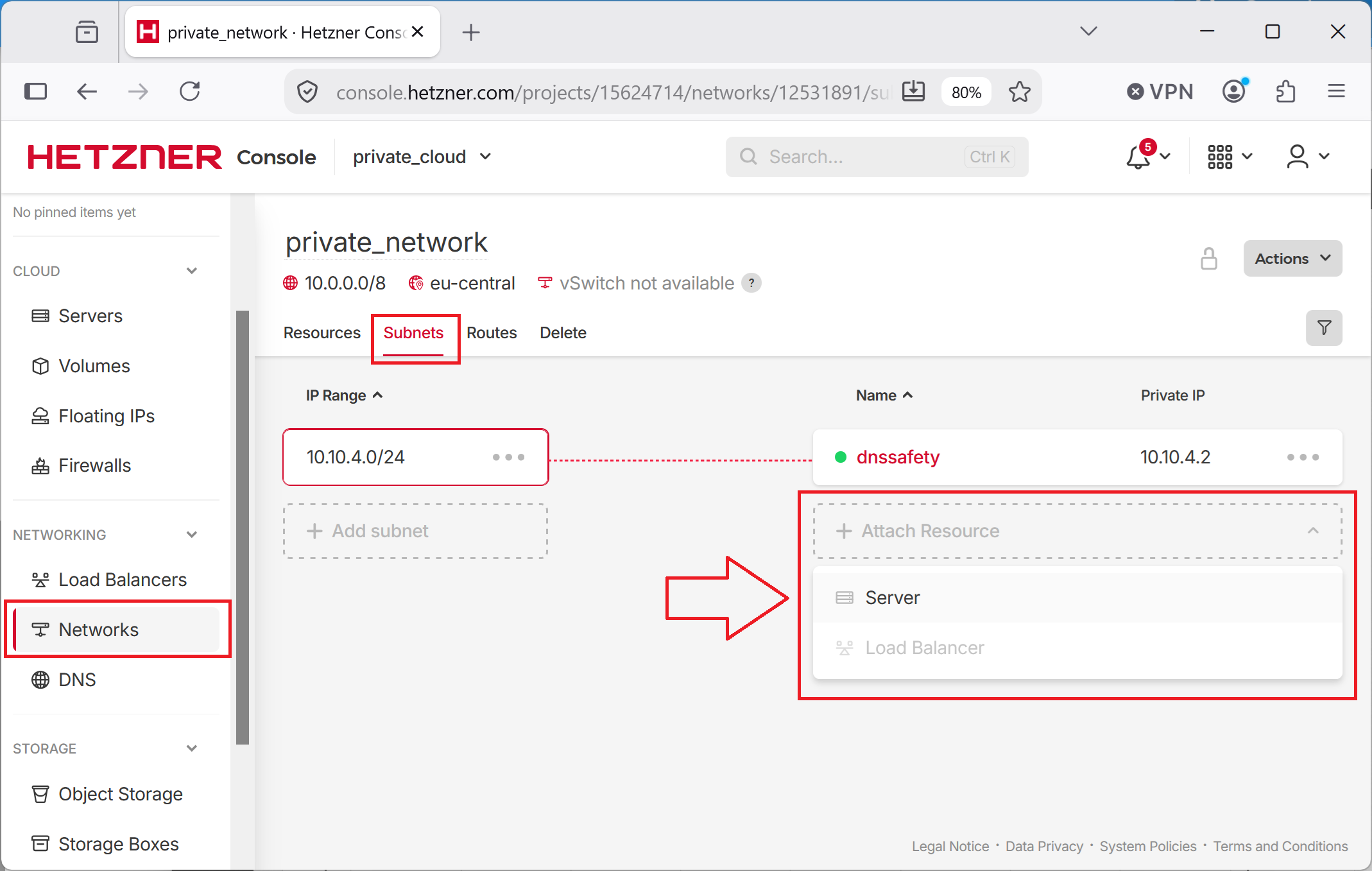 Attaching Web Safety Server