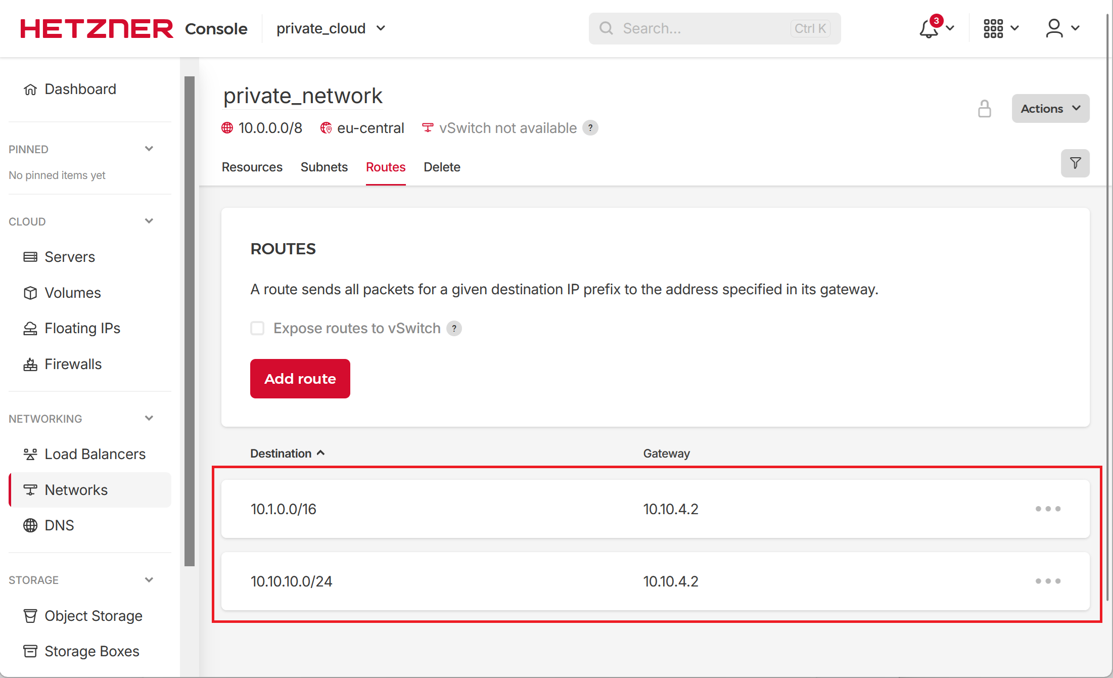 Route List