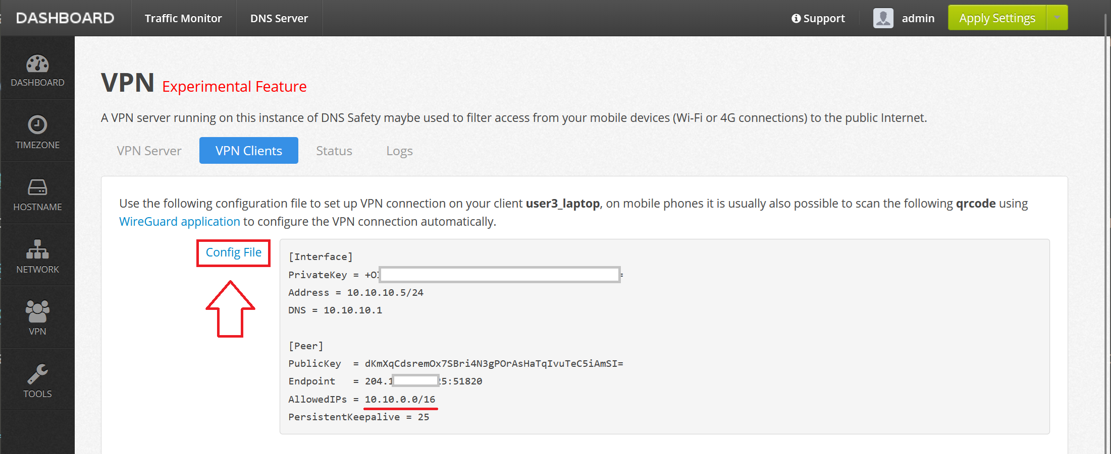 Copy and Save VPN profile