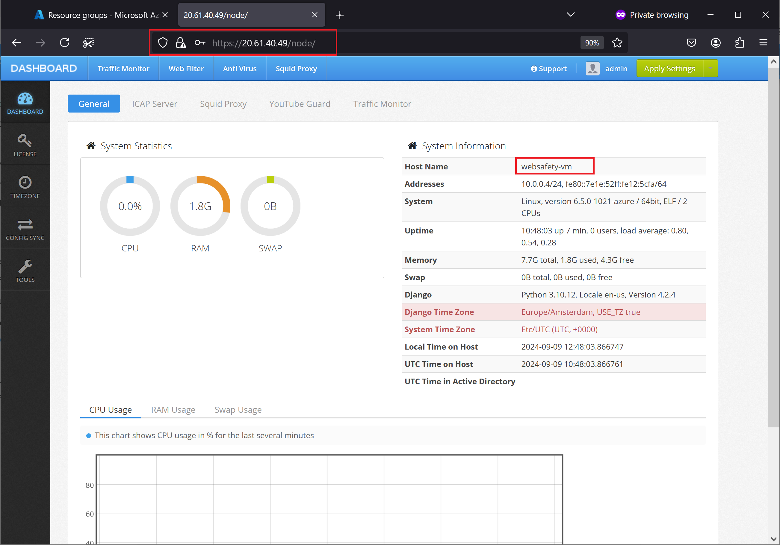 Virtual Machine Dashboard