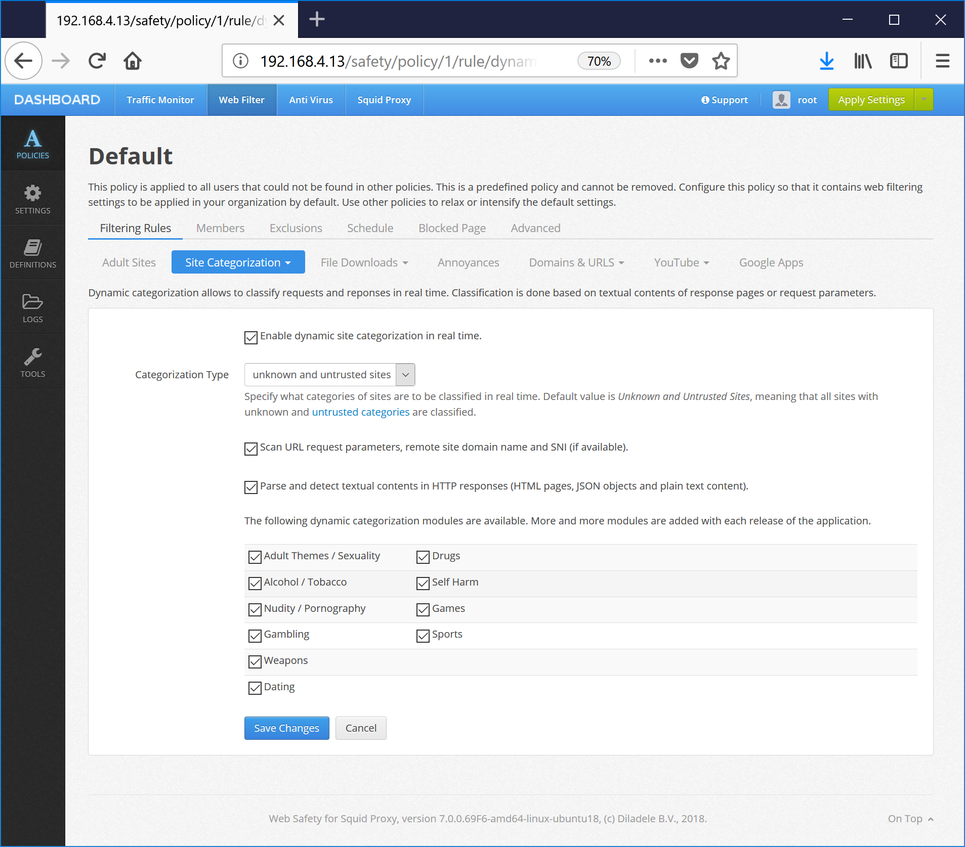 Dynamic Categories