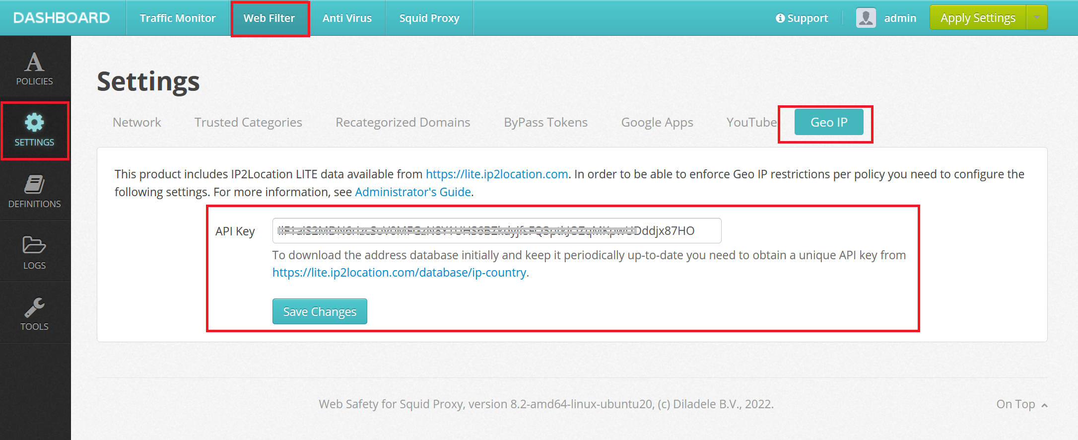 GeoIP Settings